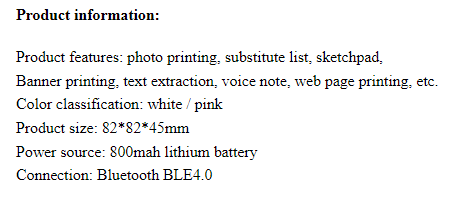 Portable Thermal Printer